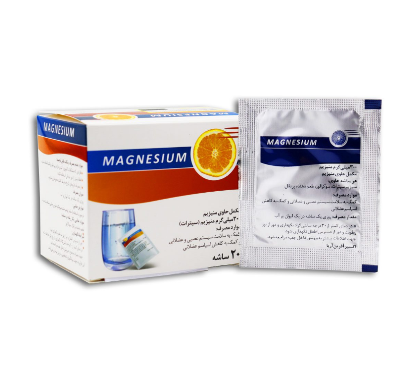 ساشه منیزیم 300mg اکسیر آفرین آریا